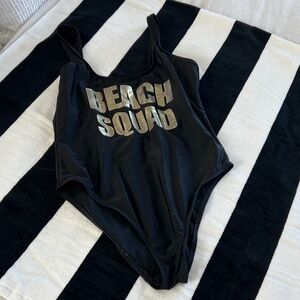 California Waves Black Swimsuit